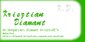 krisztian diamant business card